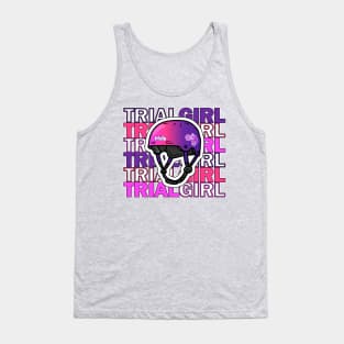 TRIAL GIRL trials bike racing motor cycling sport chick Tank Top